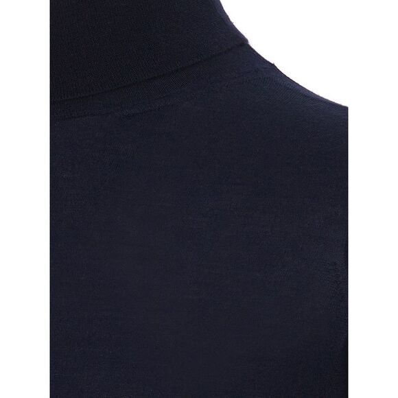 Colombo Blue Cashmere Men's Turtleneck - Picture 3 of 4